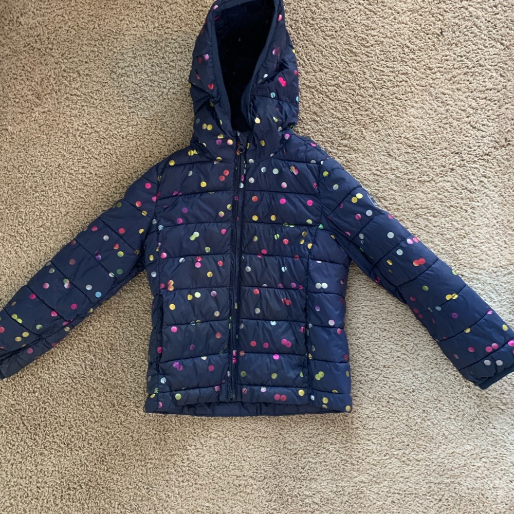 Girls Polka Dot light puffer gap jacket